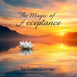 An enchanting book cover design for "The Magic of Acceptance" by Great Learner