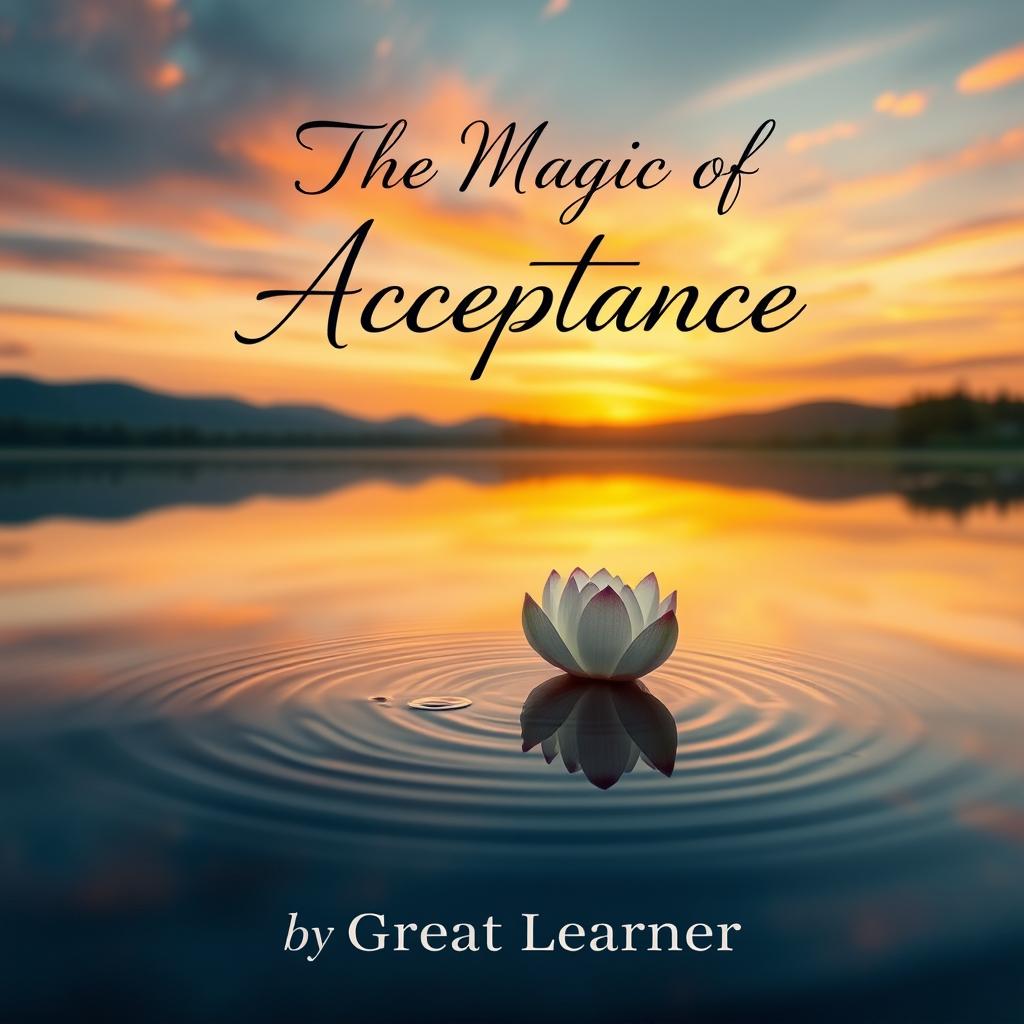 An enchanting book cover design for "The Magic of Acceptance" by Great Learner