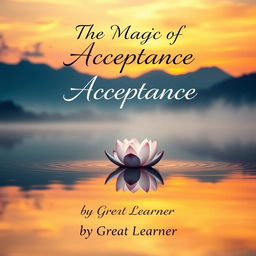 An enchanting book cover design for "The Magic of Acceptance" by Great Learner