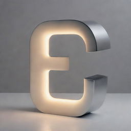 A highly sophisticated piece of technology, shaped like the letter 'B', named 'Bform'. The design is sleek and modern with metallic surfaces that glow with an ethereal light.