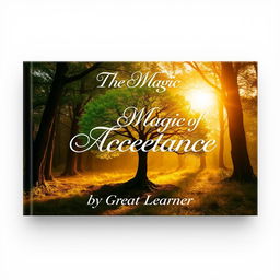 Design a mystical and evocative book cover for "The Magic of Acceptance" by Great Learner