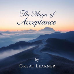 A captivating and calming book cover for "The Magic of Acceptance" by Great Learner