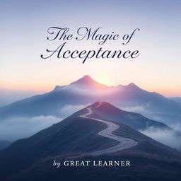 A captivating and calming book cover for "The Magic of Acceptance" by Great Learner