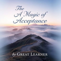 A captivating and calming book cover for "The Magic of Acceptance" by Great Learner