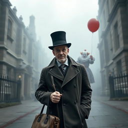 A bald tour guide with no facial hair, standing outside Oxford University