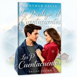 A contemporary romance book cover with a youthful touch, set in the enchanting landscapes of Switzerland, titled 'Lo Predijo el Cuentacuentos'