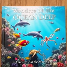 A vibrant and captivating book cover featuring an underwater scene teeming with diverse sea animals