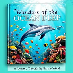 A vibrant and captivating book cover featuring an underwater scene teeming with diverse sea animals