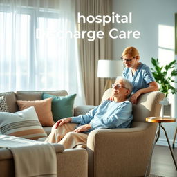 A professional and visually comforting scene for an eBook cover about post-hospital discharge care