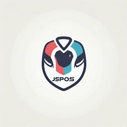 A stylish company logo for 'Jsports', a company specializing in selling diverse football shirts. The design should incorporate elements of football and clothing, integrating vibrant, sporty colors while maintaining a professional and modern aesthetic.