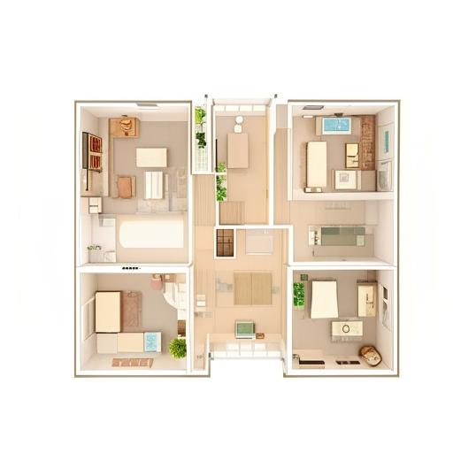 Generate a detailed and accurate first floor map of a typical house, including rooms layout, doors, and windows.