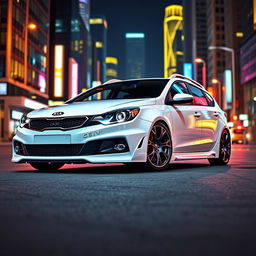 A white KIA Cee'd 2011 sporty wagon SV 1