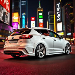 Side view of a 2011 white KIA Cee'd sporty wagon SV 1