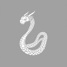 A simple monochromatic depiction of a naga, a mythical creature with a serpent-like body and a human head