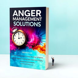 An eye-catching, modern, surreal, and artistic book cover for a realistic self-help book titled 'Anger Management Solutions for Parents'