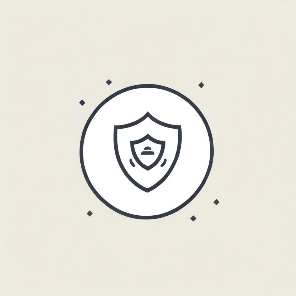 An icon visualizing the concept of error tolerance. Design should involve elements of protection, resilience, and computer systems, preferably in a minimalistic style with a neutral color scheme.