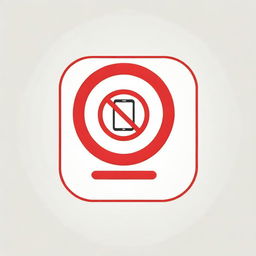 Create an icon illustrating the concept of 'error not allowed'. The icon should incorporate elements such as a warning symbol, a computer, and a prohibitive sign, with a bold red color to emphasize restriction.