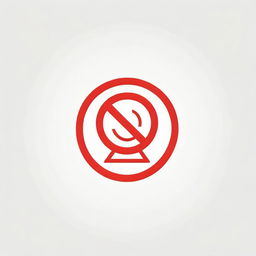 Create an icon illustrating the concept of 'error not allowed'. The icon should incorporate elements such as a warning symbol, a computer, and a prohibitive sign, with a bold red color to emphasize restriction.