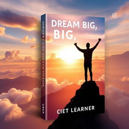 A captivating book cover design for "Dream Big, Act Bigger" by Great Learner