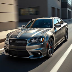 A detailed and realistic depiction of the 2023 Dodge Magnum SRT, showcasing the sleek and aggressive design of the vehicle