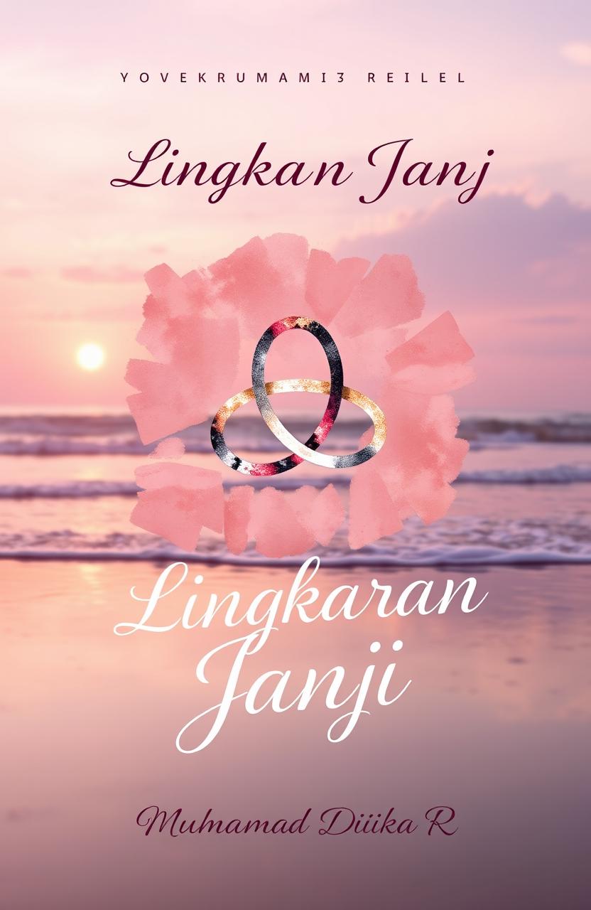 Cover design for a romantic novel titled "Lingkaran Janji" by author "Muhammad Dhika R"