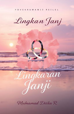 Cover design for a romantic novel titled "Lingkaran Janji" by author "Muhammad Dhika R"