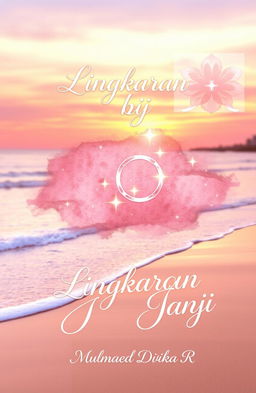 Cover design for a romantic novel titled "Lingkaran Janji" by author "Muhammad Dhika R"