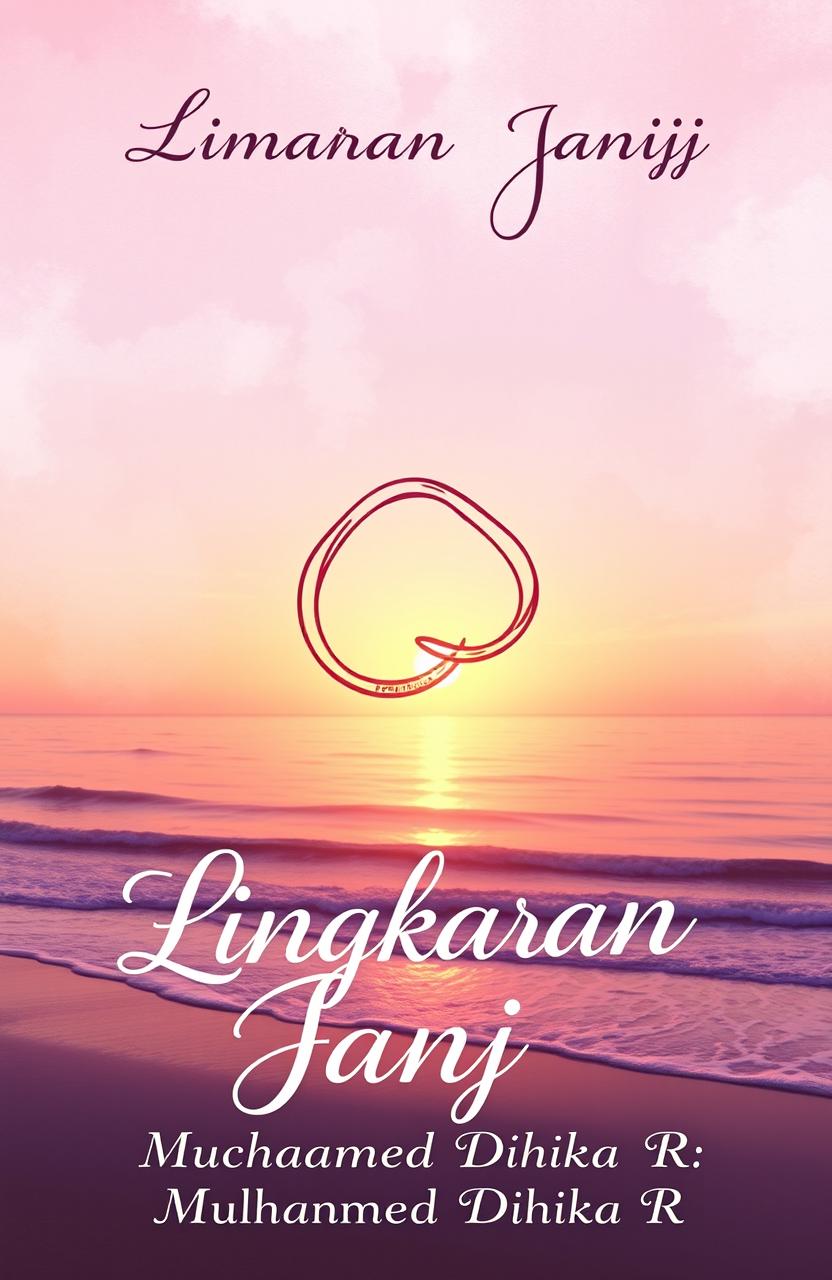 Cover design for a romantic novel titled "Lingkaran Janji" by author "Muhammad Dhika R"