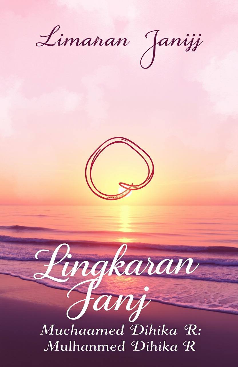 Cover design for a romantic novel titled "Lingkaran Janji" by author "Muhammad Dhika R"