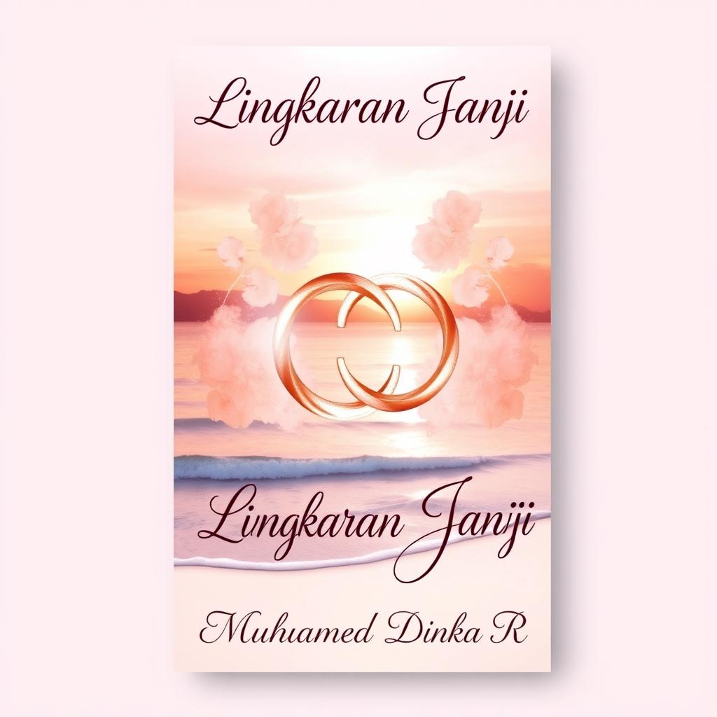 Cover design for a romantic novel titled "Lingkaran Janji" by author "Muhammad Dhika R"