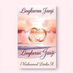 Cover design for a romantic novel titled "Lingkaran Janji" by author "Muhammad Dhika R"