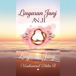 Cover design for a romantic novel titled "Lingkaran Janji" by author "Muhammad Dhika R"