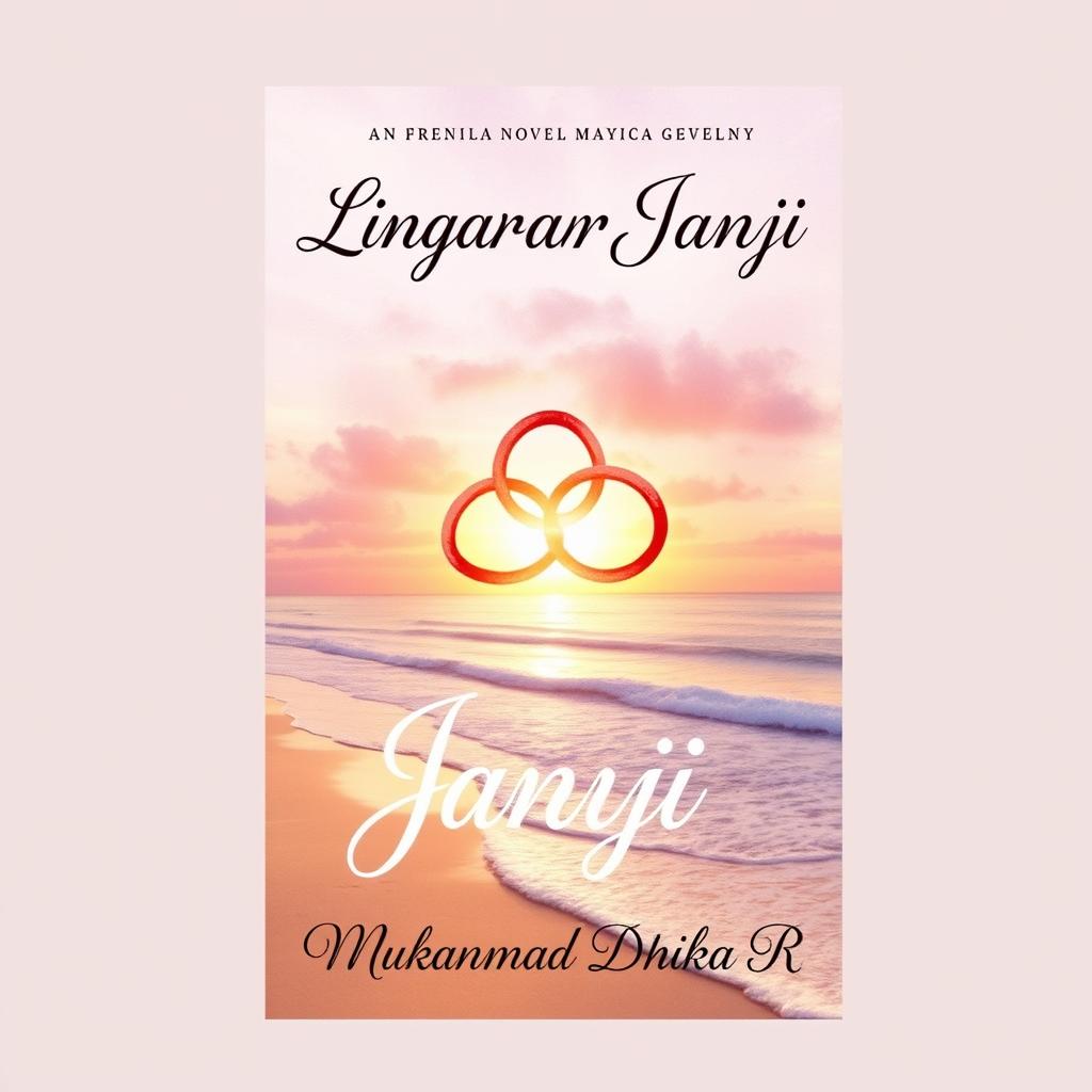 Cover design for a romantic novel titled "Lingkaran Janji" by author "Muhammad Dhika R"