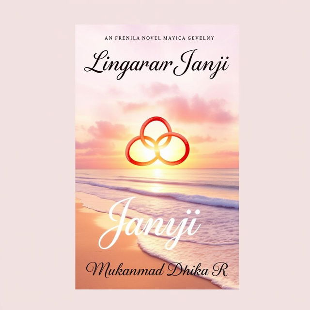 Cover design for a romantic novel titled "Lingkaran Janji" by author "Muhammad Dhika R"