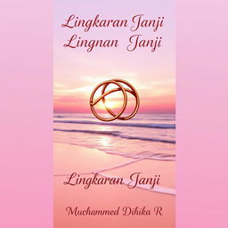 Cover design for a romantic novel titled "Lingkaran Janji" by author "Muhammad Dhika R"