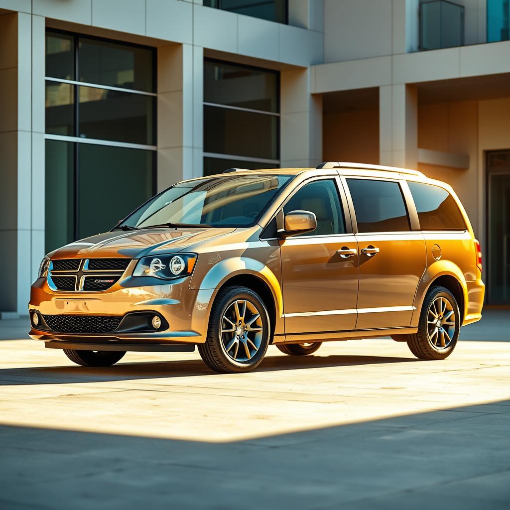 A stunning image showcasing the 2024 Dodge Grand Caravan SXT in a vibrant, eye-catching setting