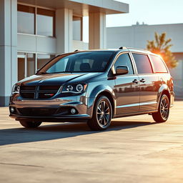 A stunning image showcasing the 2024 Dodge Grand Caravan SXT in a vibrant, eye-catching setting