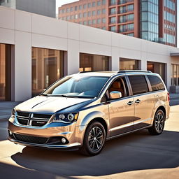 A stunning image showcasing the 2024 Dodge Grand Caravan SXT in a vibrant, eye-catching setting