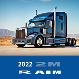 A 2023 Ram semi truck, showcasing its powerful and sleek design