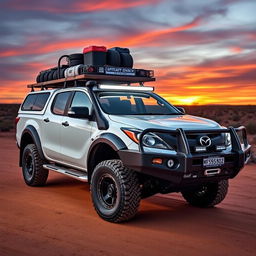 A rugged and ready Mazda BT-50, specifically designed for the harsh conditions of the Australian outback