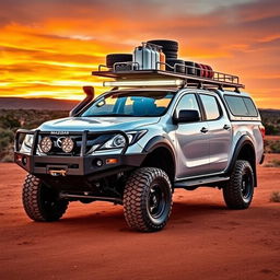 A rugged and ready Mazda BT-50, specifically designed for the harsh conditions of the Australian outback