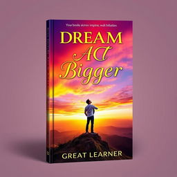 A visually striking front cover design for the book titled "Dream Big, Act Bigger" by Great Learner