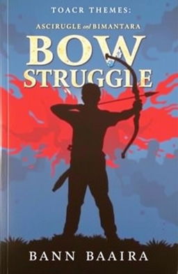 A book cover featuring the theme 'Bow of Struggle and Bimantara' with a silhouette of a person