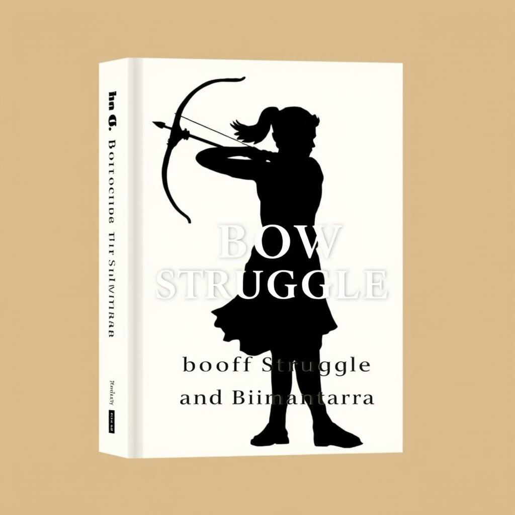 A simple book cover featuring the theme 'Bow of Struggle and Bimantara' with a silhouette of a person