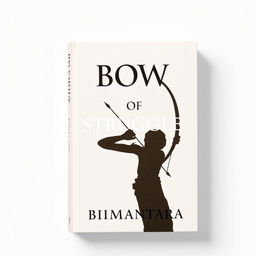 A simple book cover featuring the theme 'Bow of Struggle and Bimantara' with a silhouette of a person