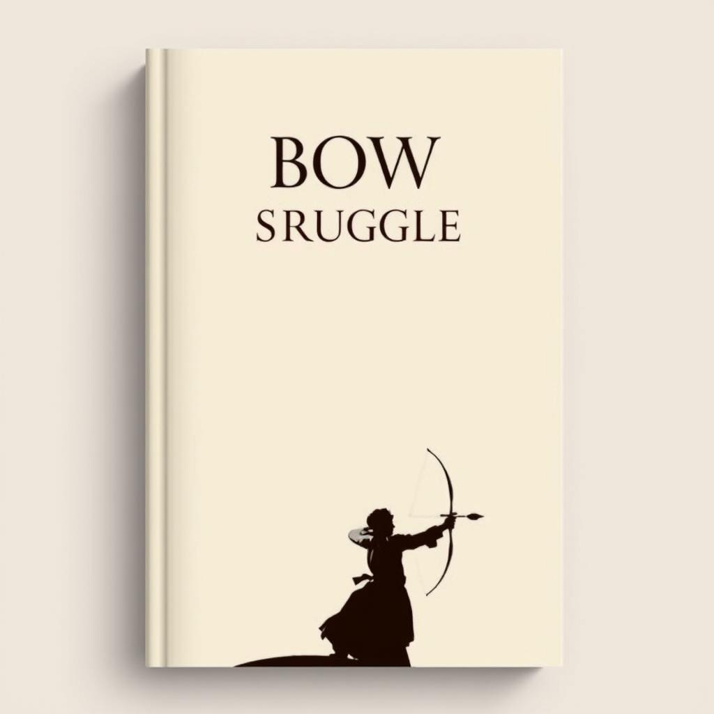 A simple book cover featuring the theme 'Bow of Struggle and Bimantara' with a silhouette of a person