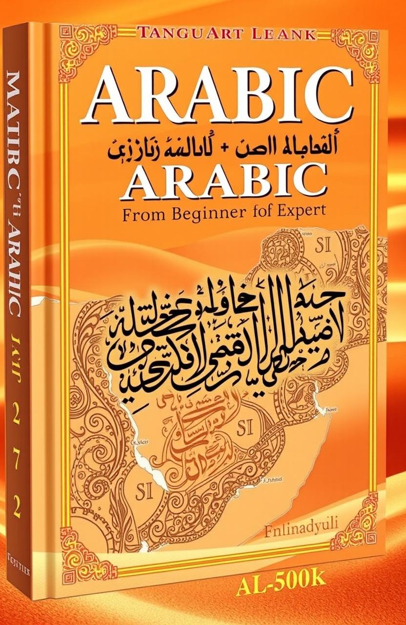 A language learning book cover focusing on Arabic