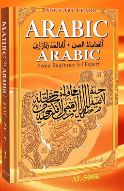 A language learning book cover focusing on Arabic