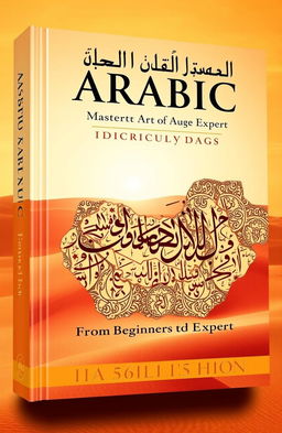 A language learning book cover focusing on Arabic