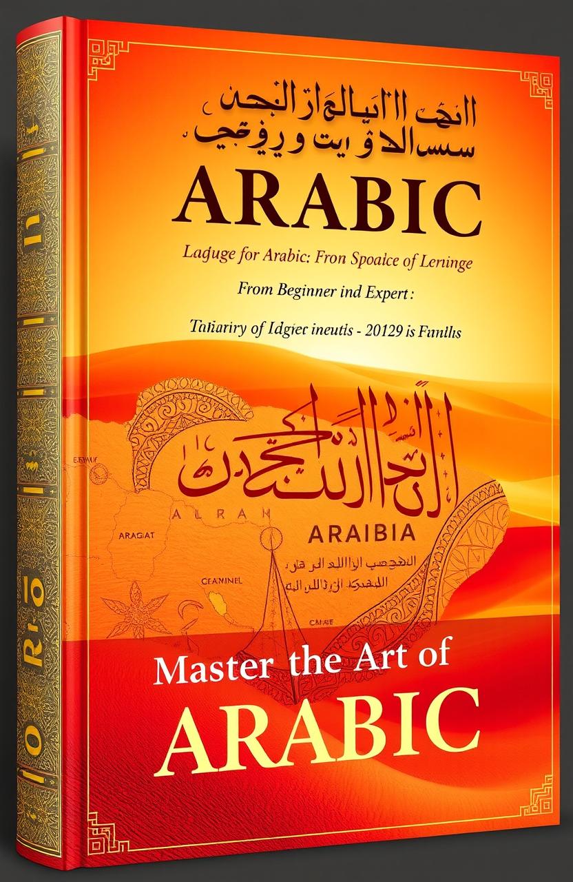 A language learning book cover focusing on Arabic